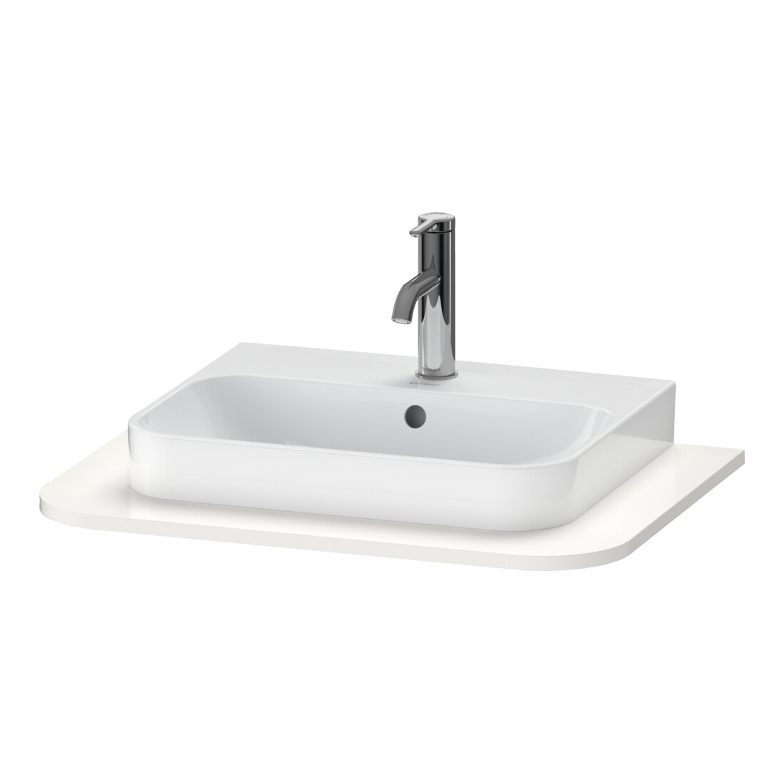 Duravit Waschtisch-Konsole Happy D.2 Plus 65x48cm, m 1 Ausschnitt, weiß hochglanz