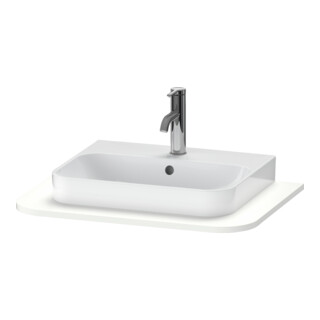 Duravit Waschtisch-Konsole Happy D.2 Plus 65x48cm, m 1 Ausschnitt, weiß seidenmatt
