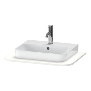 Duravit Waschtisch-Konsole Happy D.2 Plus 65x48cm, m 1 Ausschnitt, weiß supermatt