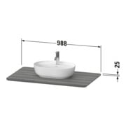 Duravit Waschtisch-Konsole Luv 98,8x59,5x2,5cm, a Holz, m 1 AS, Nussb-2