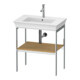 Duravit Waschtisch-Konsole White Tulip 68,4x45cm, E Nat mass., Met., bodensteh.-1