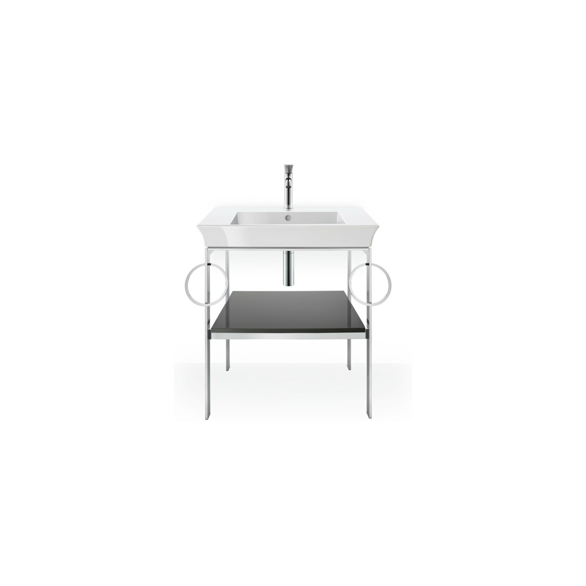 Duravit Waschtisch-Konsole White Tulip 68,4x45cm, gra g, Me, 2 HTH, bodensteh.