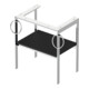 Duravit Waschtisch-Konsole White Tulip 68,4x45cm, gra m, Me, 2 HTH, bodensteh.-4