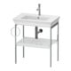 Duravit Waschtisch-Konsole White Tulip 68,4x45cm, Me, bo, Handtuchhalter li, we hgl-1