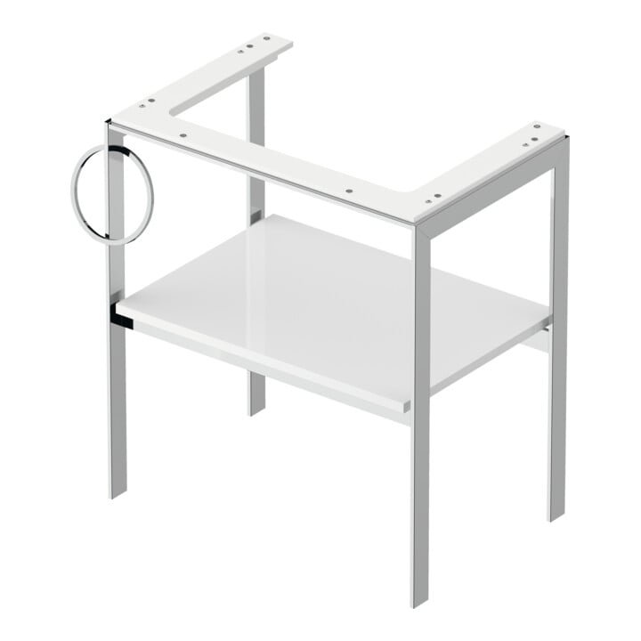 Duravit Waschtisch-Konsole White Tulip 68,4x45cm, Me, bo, Handtuchhalter li, we hgl