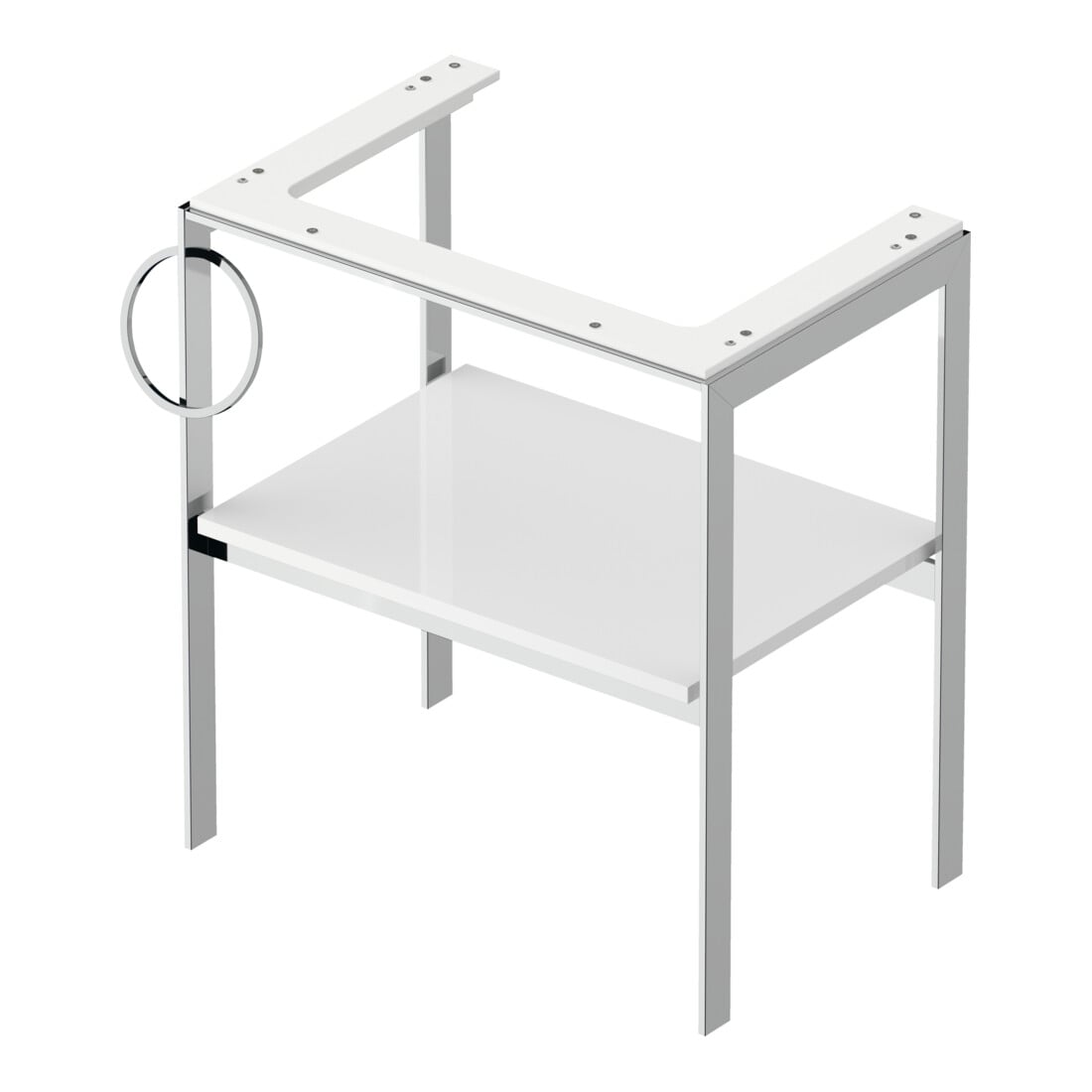 Duravit Waschtisch-Konsole White Tulip 68,4x45cm, Me, bo, Handtuchhalter li, we hgl