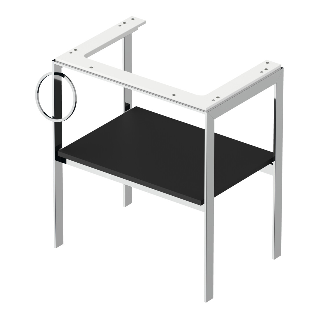 Duravit Waschtisch-Konsole White Tulip 68,4x45cm, Me, bo, HTH li, graph s-matt