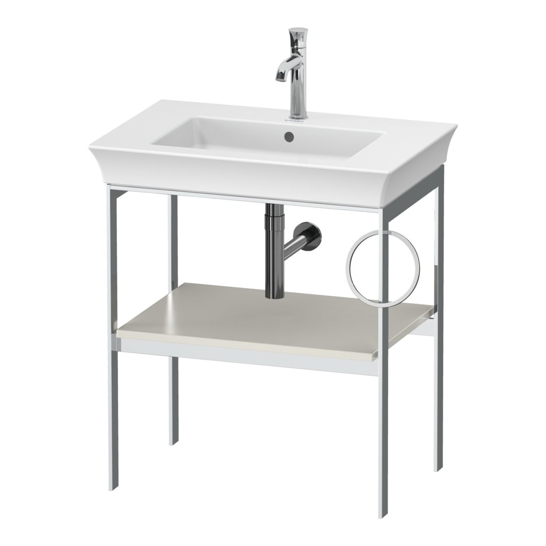 Duravit Waschtisch-Konsole White Tulip 68,4x45cm, Me, bo, HTH r, Nord we s-matt
