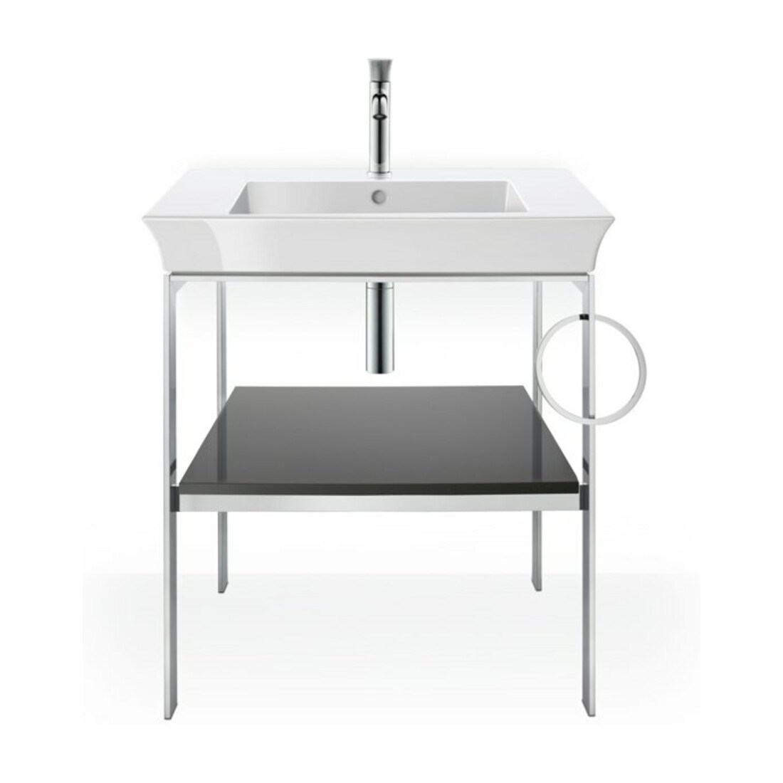 Duravit Waschtisch-Konsole White Tulip 68,4x45cm, Me, bo, HTH re, graph hgl