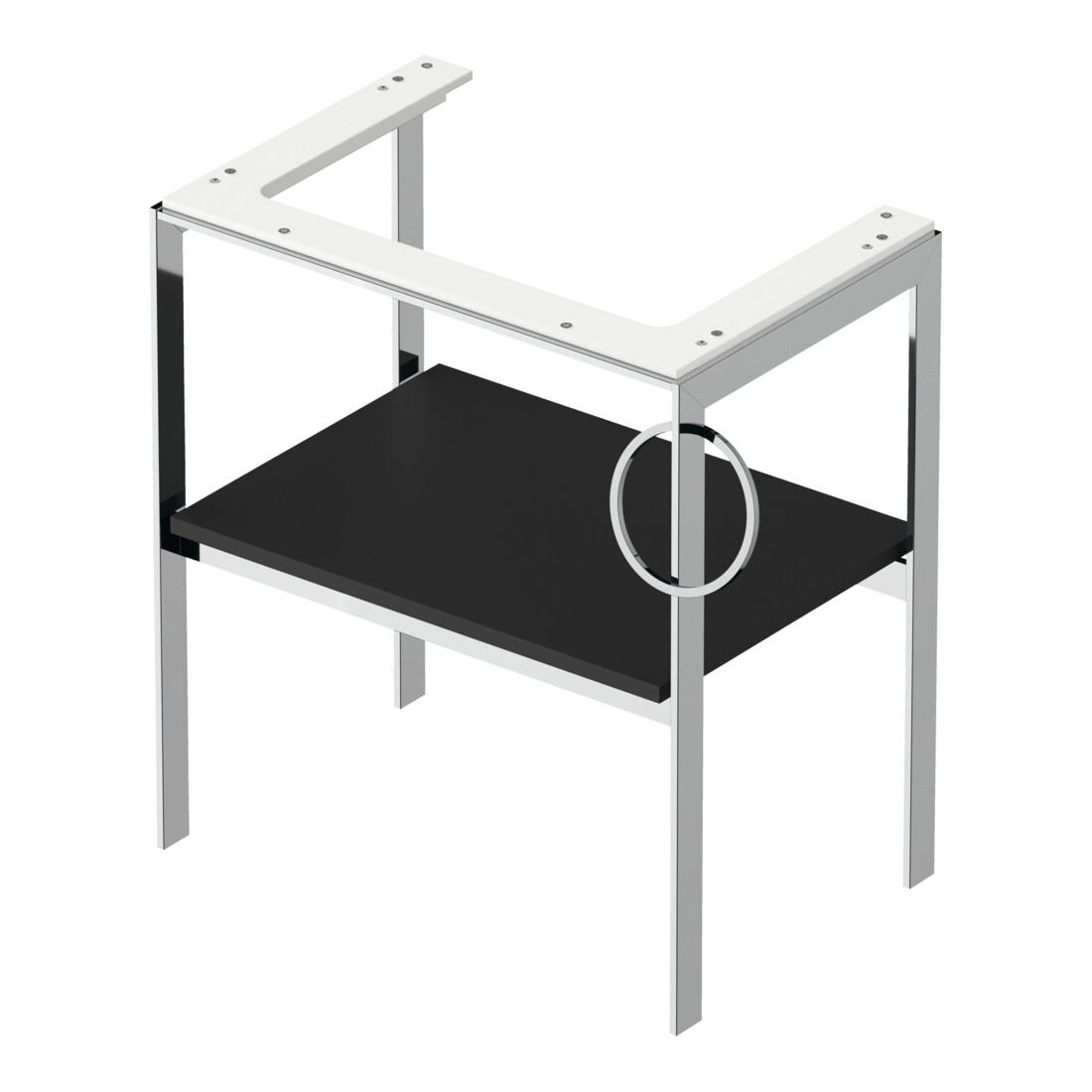 Duravit Waschtisch-Konsole White Tulip 68,4x45cm, Me, bo, HTH re, graph s-matt