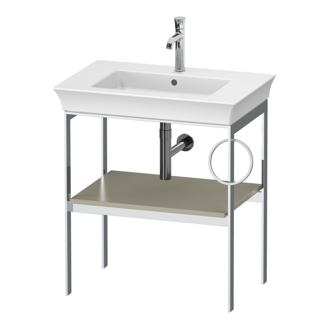 Duravit Waschtisch-Konsole White Tulip 68,4x45cm, Me, bo, HTH re, Tau s-matt