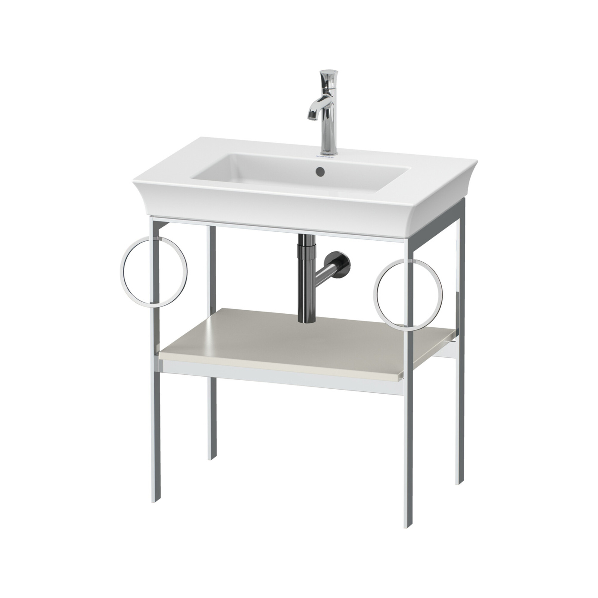 Duravit Waschtisch-Konsole White Tulip 68,4x45cm, No w m, Me, 2 HTH, bodensteh.