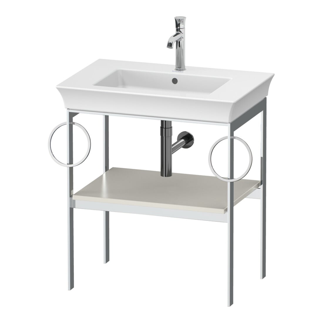 Duravit Waschtisch-Konsole White Tulip 68,4x45cm, No w m, Me, 2 HTH, bodensteh.