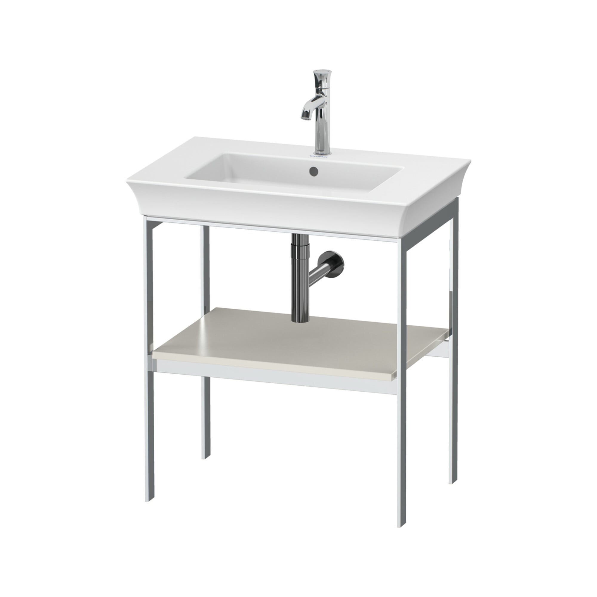 Duravit Waschtisch-Konsole White Tulip 68,4x45cm, No w s-matt, Met., bodensteh.