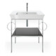 Duravit Waschtisch-Konsole White Tulip 68,4x45cm, st-g g, Me, 2 HTH, bodensteh.-1