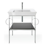 Duravit Waschtisch-Konsole White Tulip 68,4x45cm, st-g g, Me, 2 HTH, bodensteh.