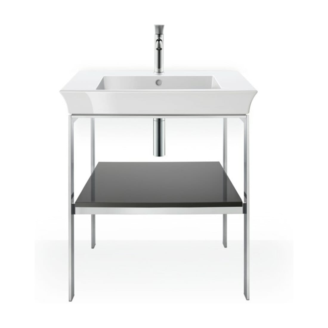 Duravit Waschtisch-Konsole White Tulip 68,4x45cm, st-g hgl, Met., bodensteh.