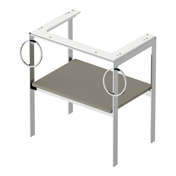 Duravit Waschtisch-Konsole White Tulip 68,4x45cm, st-g m, Me, 2 HTH, bodensteh.