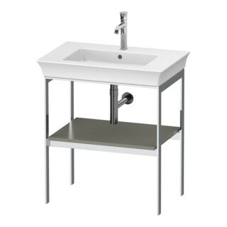 Duravit Waschtisch-Konsole White Tulip 68,4x45cm, st-g s-matt, Met., bodensteh.