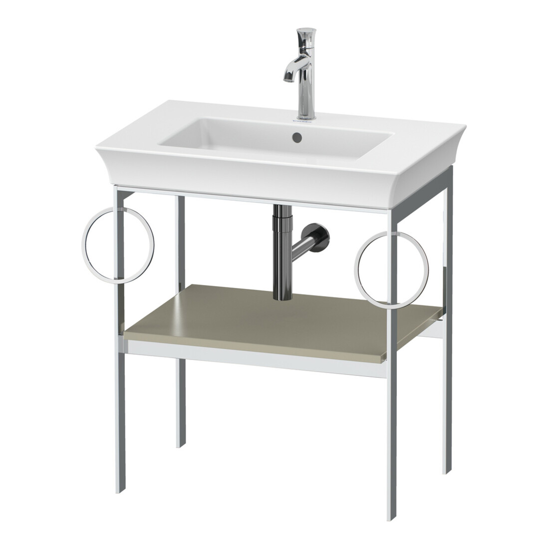 Duravit Waschtisch-Konsole White Tulip 68,4x45cm, T m, Me, 2 HTH, bodensteh.