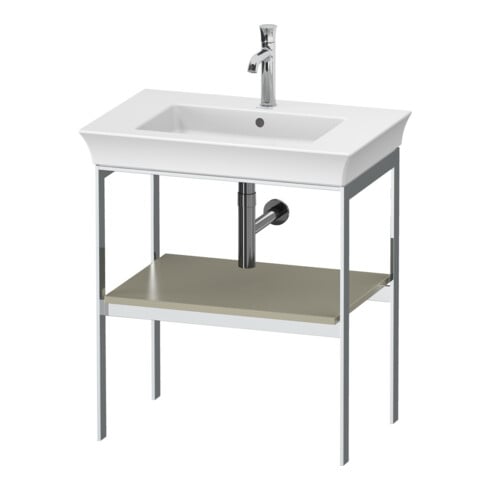 Duravit Waschtisch-Konsole White Tulip 68,4x45cm, Tau s-matt, Met., bodensteh.