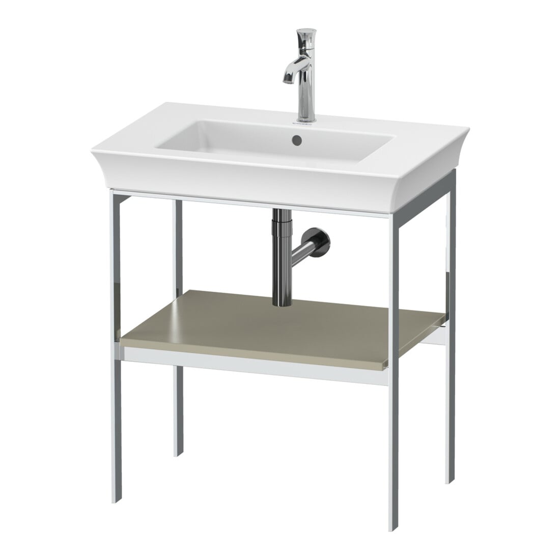 Duravit Waschtisch-Konsole White Tulip 68,4x45cm, Tau s-matt, Met., bodensteh.