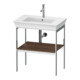 Duravit Waschtisch-Konsole White Tulip 68,4x45cm, US N mass., Met., bodensteh.-1