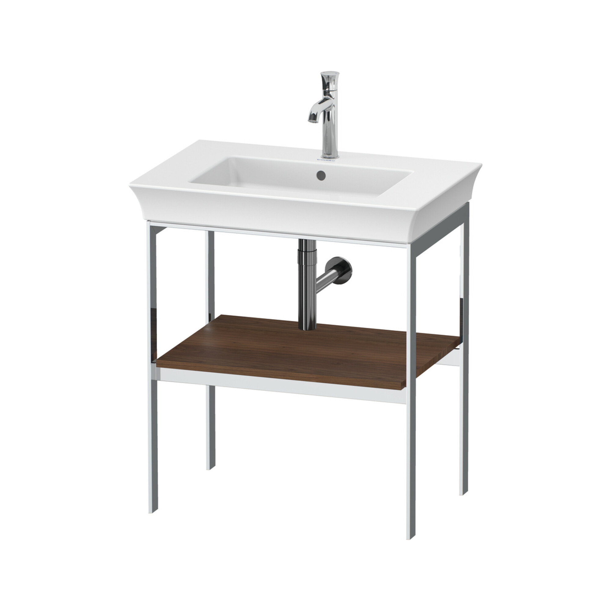 Duravit Waschtisch-Konsole White Tulip 68,4x45cm, US N mass., Met., bodensteh.