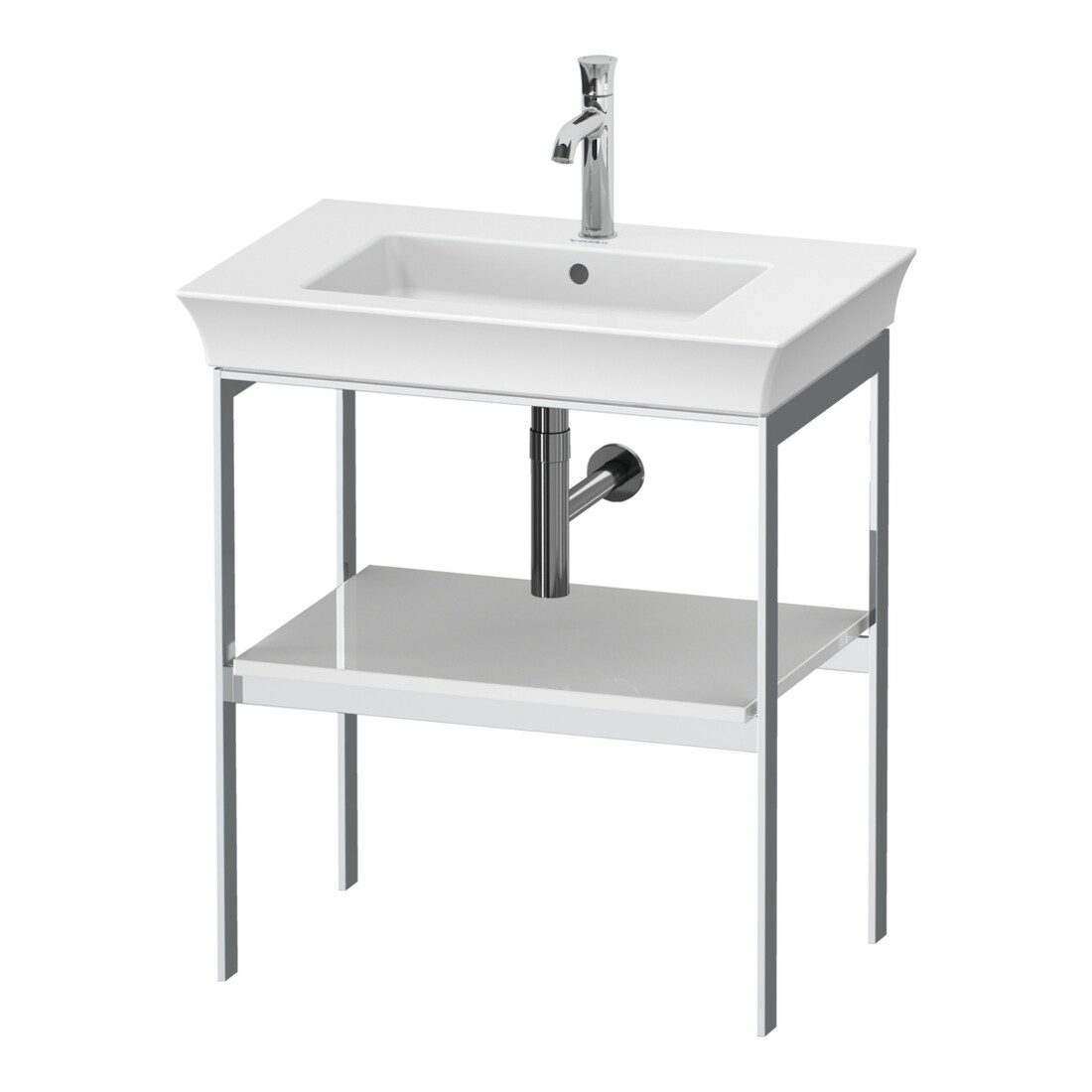 Duravit Waschtisch-Konsole White Tulip 68,4x45cm, we hgl, Metall, bodenstehend