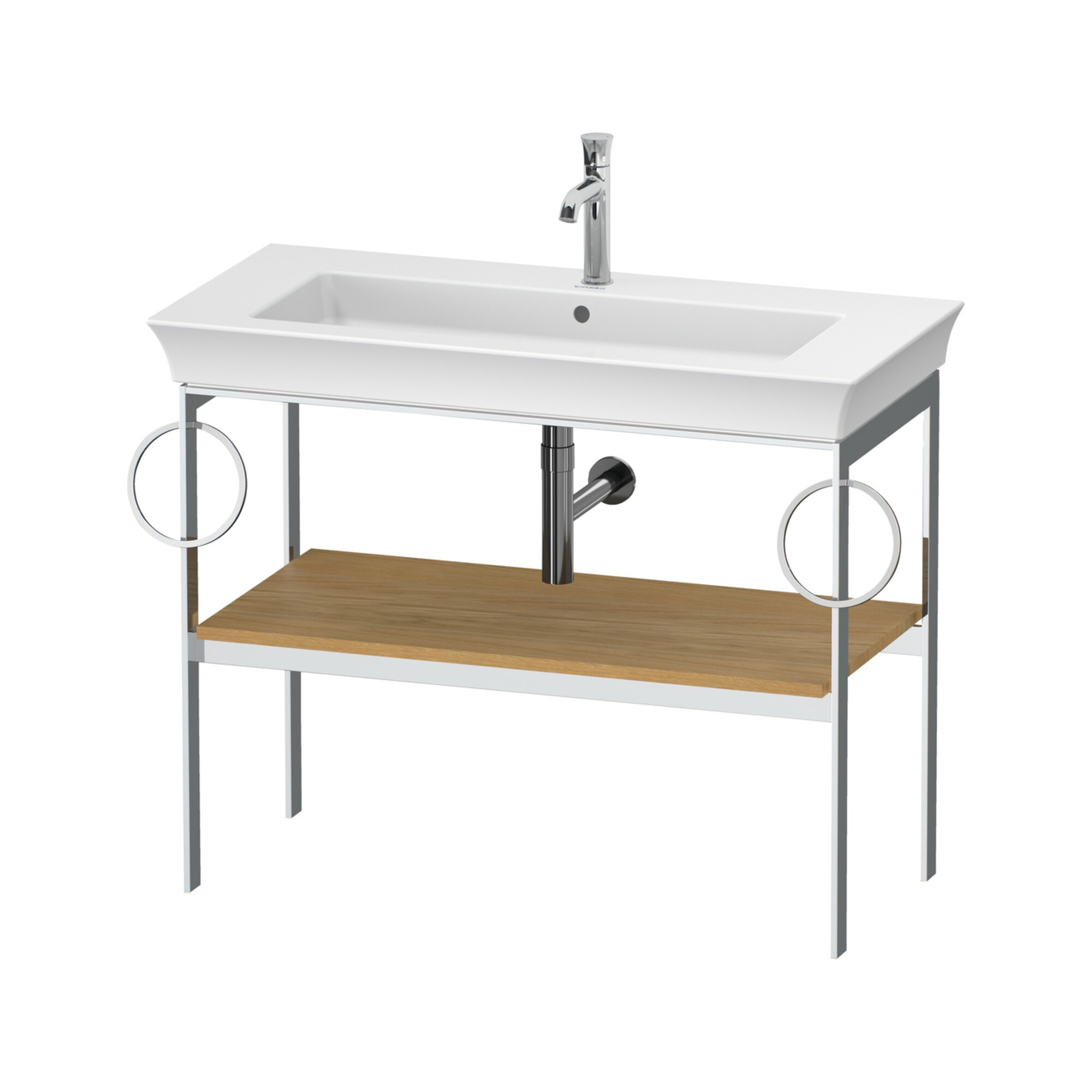 Duravit Waschtisch-Konsole White Tulip 98,4x45cm, E Nat mass, Me, 2 HTH, bo