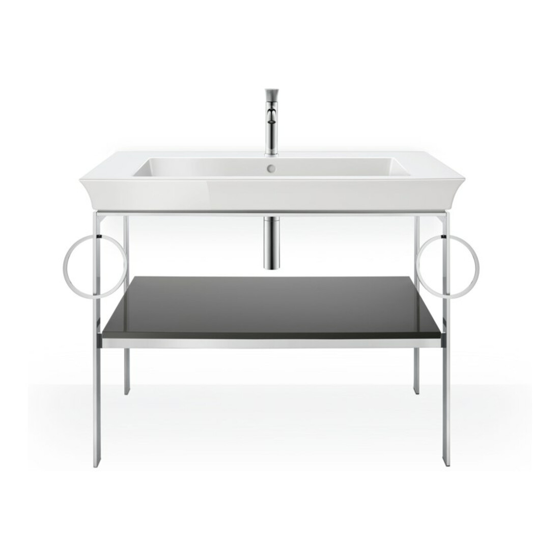 Duravit Waschtisch-Konsole White Tulip 98,4x45cm, gra g, Me, 2 HTH, bodensteh.