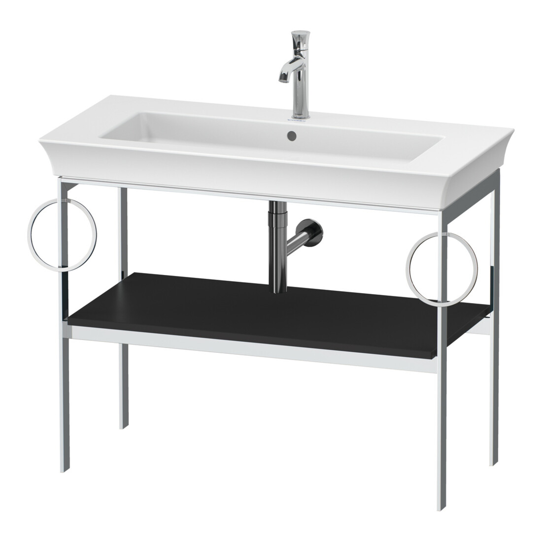 Duravit Waschtisch-Konsole White Tulip 98,4x45cm, gra m, Me, 2 HTH, bodensteh.