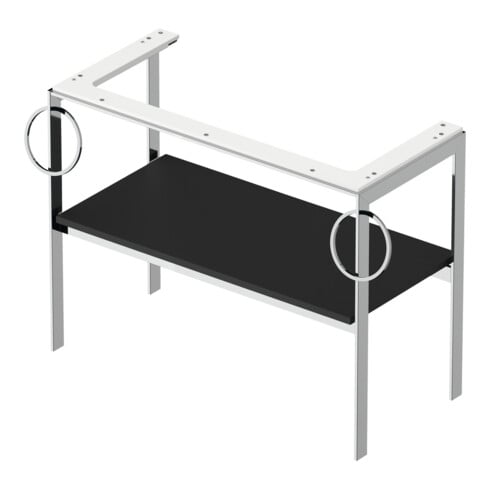 Duravit Waschtisch-Konsole White Tulip 98,4x45cm, gra m, Me, 2 HTH, bodensteh.