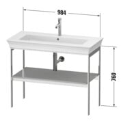 Duravit Waschtisch-Konsole White Tulip 98,4x45cm, gra s-matt, Met., bodensteh.-2