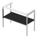 Duravit Waschtisch-Konsole White Tulip 98,4x45cm, gra s-matt, Met., bodensteh.-5