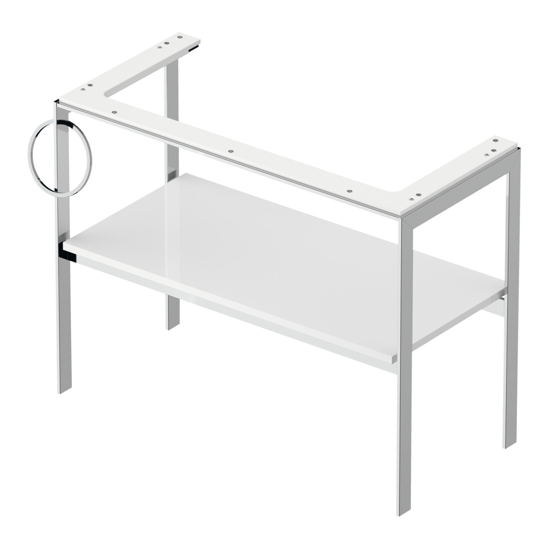 Duravit Waschtisch-Konsole White Tulip 98,4x45cm, Me, bo, Handtuchhalter li, we hgl