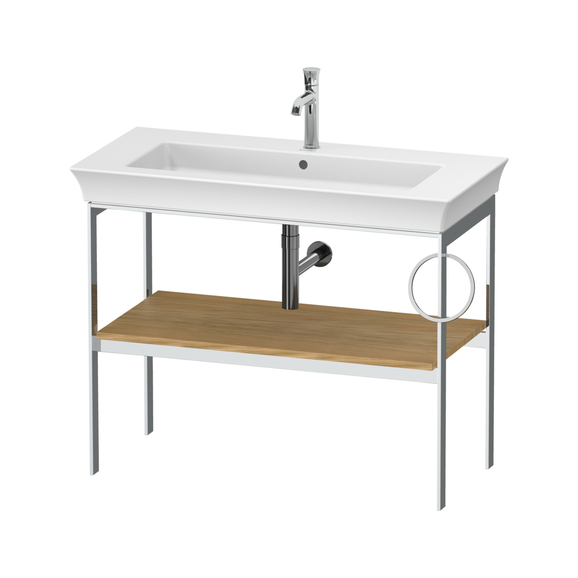 Duravit Waschtisch-Konsole White Tulip 98,4x45cm, Me, bo, HTH re, Ei Nat mass.