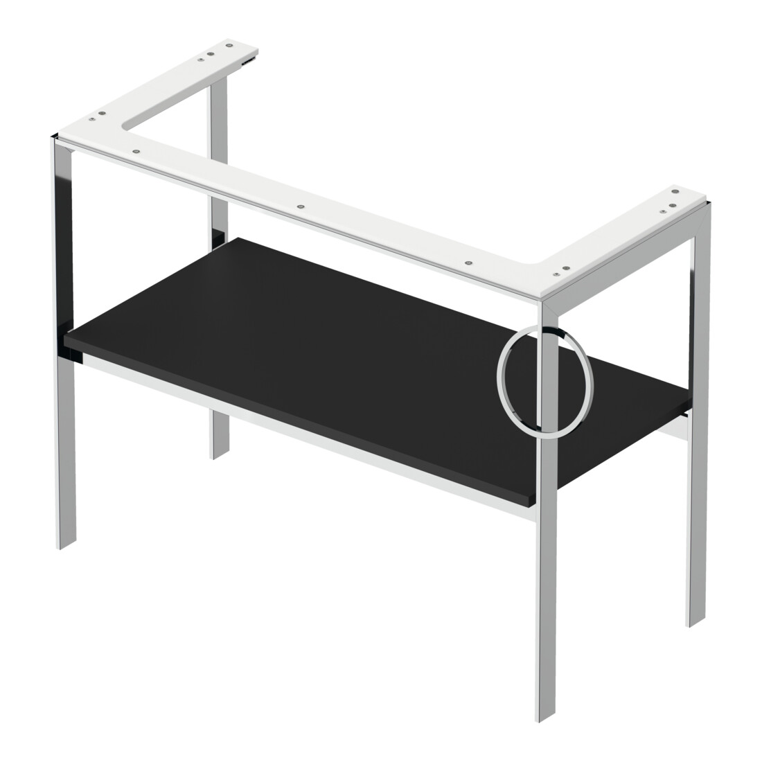 Duravit Waschtisch-Konsole White Tulip 98,4x45cm, Me, bo, HTH re, graph s-matt