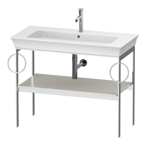 Duravit Waschtisch-Konsole White Tulip 98,4x45cm, No w m, Me, 2 HTH, bodensteh.