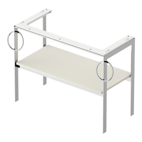 Duravit Waschtisch-Konsole White Tulip 98,4x45cm, No w m, Me, 2 HTH, bodensteh.