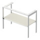 Duravit Waschtisch-Konsole White Tulip 98,4x45cm, No w s-matt, Met., bodensteh.-2