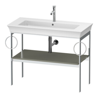 Duravit Waschtisch-Konsole White Tulip 98,4x45cm, st-g m, Me, 2 HTH, bodensteh.