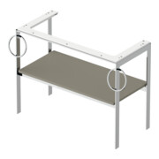Duravit Waschtisch-Konsole White Tulip 98,4x45cm, st-g m, Me, 2 HTH, bodensteh.-2