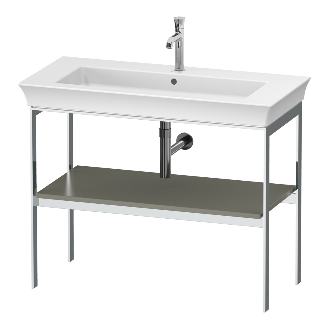 Duravit Waschtisch-Konsole White Tulip 98,4x45cm, st-g s-matt, Met., bodensteh.