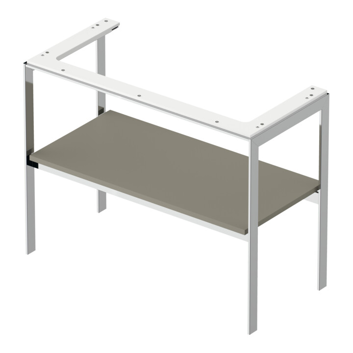 Duravit Waschtisch-Konsole White Tulip 98,4x45cm, st-g s-matt, Met., bodensteh.