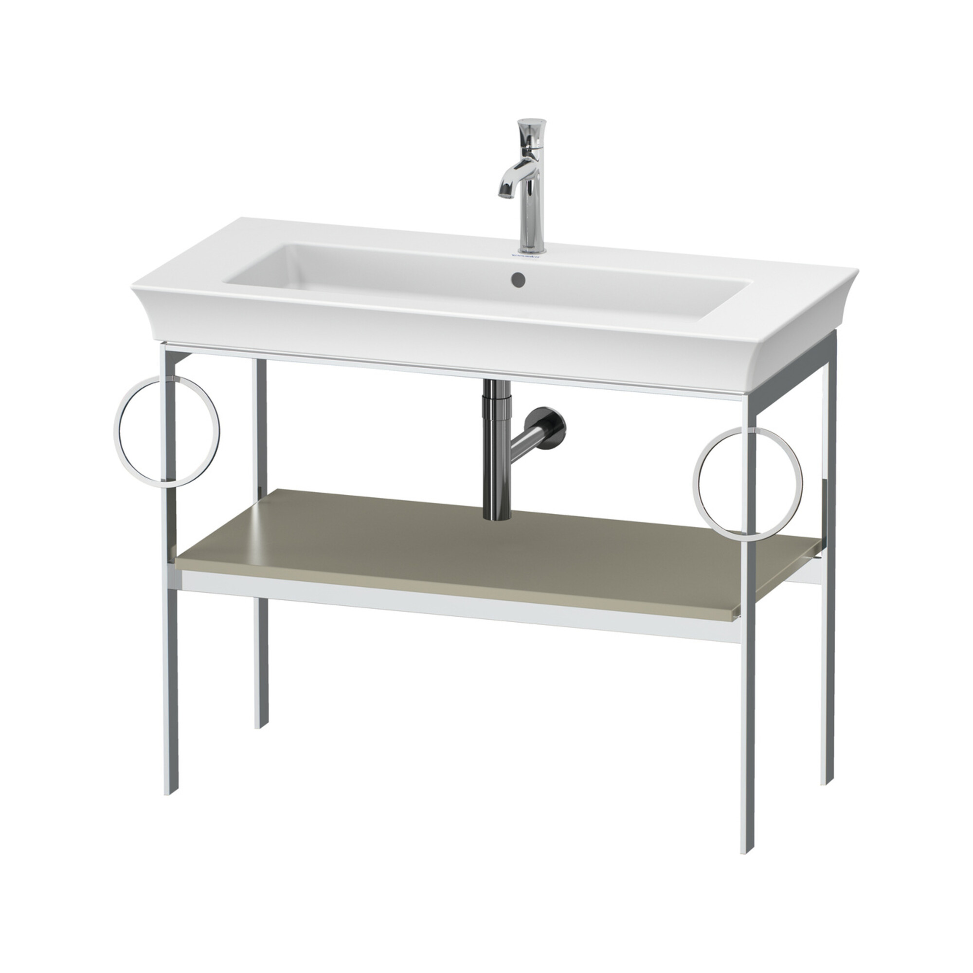 Duravit Waschtisch-Konsole White Tulip 98,4x45cm, T m, Me, 2 HTH, bodensteh.