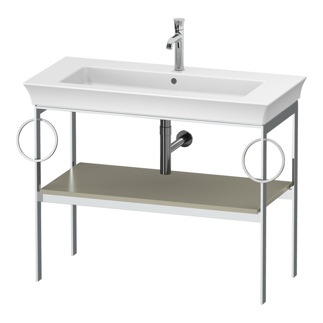 Duravit Waschtisch-Konsole White Tulip 98,4x45cm, T m, Me, 2 HTH, bodensteh.