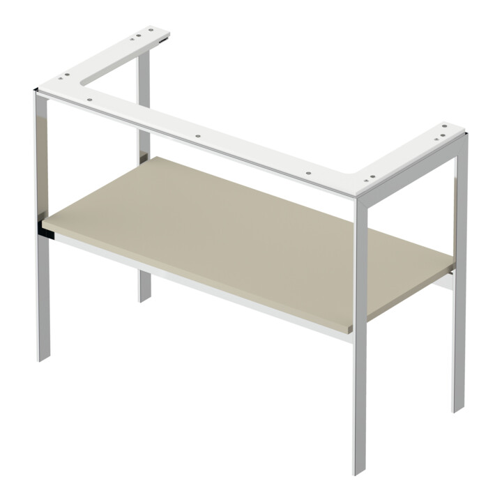 Duravit Waschtisch-Konsole White Tulip 98,4x45cm, Tau s-matt, Met., bodensteh.