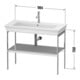 Duravit Waschtisch-Konsole White Tulip 98,4x45cm, US N mass., Met., bodensteh.-4