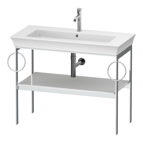 Duravit Waschtisch-Konsole White Tulip 98,4x45cm, w g, Me, 2 HTH, bodensteh.